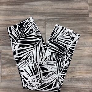 Zac & Rachel Monochrome Leaf Pattern Pants